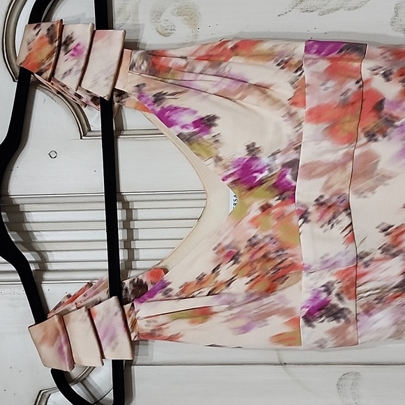 Vintage Gianni Versace Cream & Multicolor Sleeveless V Neck Midi Dress Size 40IT - Picture 3 of 13